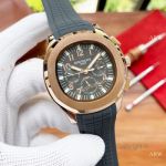 Patek Philippe Aquanaut Complications Watches Rose Gold Gray Dial 41mm